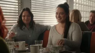 We The Free Grey Catalina Thermal Top worn by Asta Twelvetrees (Sara Tomko) as seen in Resident Alien (S04E10)