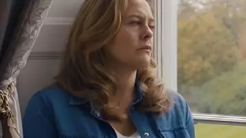 Alicia Silverstone Blue Denim Jacket worn by Fiona Fox (Alicia Silverstone) in Irish Blood (S01E06)