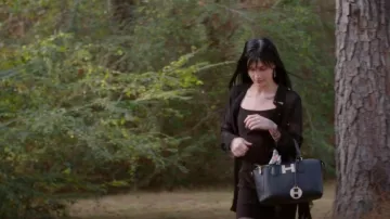 Halston Dome Zip Satchel worn by Moriah Plath as seen in Welcome to Plathville (S07E04)