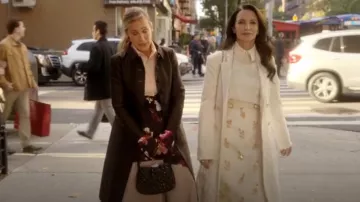Cult Gaia Dilan Coat in Off-White worn by Charlotte York (Kristin Davis) as seen in And Just Like That… (S03E12)