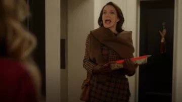 Oscar De La Renta Orchid Embroidered Tweed Jacket in Brown worn by Charlotte York (Kristin Davis) as seen in And Just Like That… (S03E12)