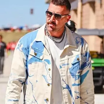 Travis Kelce Denim Jacket Suit