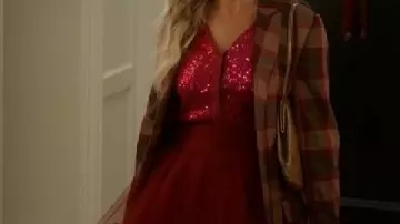 Plaid Long Coat worn by Sarah Jessica Parker (Carrie Bradshaw ) in And Just Like That S03