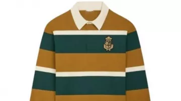 Seattle Rugby Polo Shirt worn by Travis Kelce in the YouTube video Travis Kelce & Patrick Mahomes Land in Seattle in Style To Face Seahawks—#nfl#viral