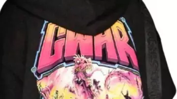 Philadelphia 2025 Black Hoodie porté par Sarah Sherman dans la vidéo YouTube Mise à jour du week-end : April Ludgate et Leslie Knope sur le travail pour le gouvernement - SNL