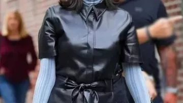 Only Murders in the Building S05 Leather Dress worn by Mabel Mora (Selena Gomez) as seen in Only Murders in the Building (S05)