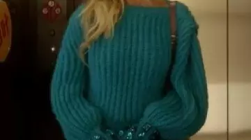 Blue Knit Sweater worn by Carrie Bradshaw (Sarah Jessica Parker) in And Just Like That S03
