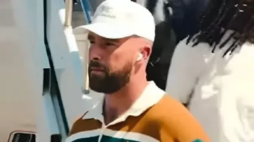 Travis Kelce Seattle Rugby Polo Shirt worn by Travis Kelce in Kansas City Chiefs vs. Philadelphia Eagles | Super Bowl LIX Game Highlights