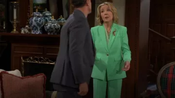 Pinko Humahuaca Single Breasted Blazer worn by Nikki Reed Newman ( Melody Thomas-Scott) as seen in The Young and the Restless on August 14, 2025