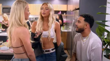 Jean Paul Gaultier Cropped Patch Tank Top worn by Olivia Walker as seen in Love Island: Beyond the Villa (S01E03)