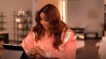 Milano Di Rouge Gamble Jacket II worn by Tamar Braxton as seen in Caught in the Act: Double Life (S01E04)