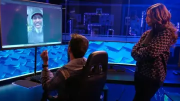 Skims Black Soft Lounge Mock Neck Long Sleeve Top worn by Tamar Braxton as seen in Caught in the Act: Double Life (S01E06)