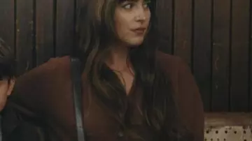 Splitsville 2025 Dakota Johnson Brown Cardigan of Julie (Dakota Johnson) in Splitsville