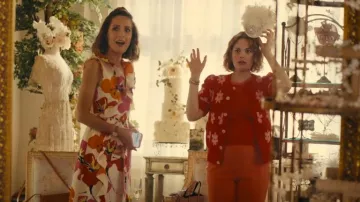 Kate Spade Marker Floral Cardigan worn by Jenna (Rachel Rosenbloom) as seen in Platonic (S02E04)