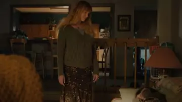 Dkny Forest Green Ladies Zip Up - Small worn by Cynthia Mans (Christina Hendricks) as seen in Good American Family (S01E06)