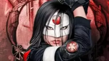 Film Suicide Squad Katana Black Leather Jacket in Suicide Squad