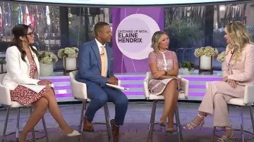 Manolo Blahnik Maysli 70 Nappa Slingback usado por Savannah Sellers como se ve en Today el 19 de agosto de 2025