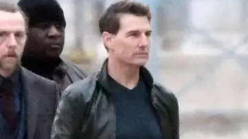 Mission Impossible Dead Reckoning Tom Cruise Black Jacket of Ethan Hunt (Tom Cruise) in Mission: Impossible - Dead Reckoning Part One