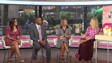 Jimmy Choo Flaca Slide Sandal worn by Jill Martin as seen in Today on  August 20, 2025