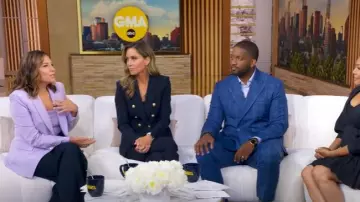 Veronica Beard Miller Dickey Blazer usado por Mary Bruce como se ve en Good Morning America el 19 de agosto de 2025