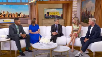 Ferragamo Cassina Gancio Low Top Sneaker worn by Sam Champion as seen in Good Morning America on August 19, 2025