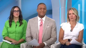 Simkhai Jazz Pintuck Midi Dress worn by Savannah Sellers as seen in Today on August 21, 2025