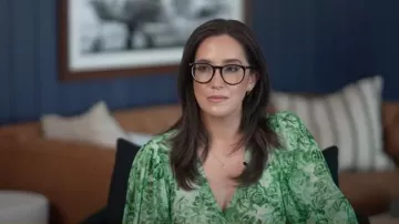 Ganni Floral-Print Mesh Midi Wrap Dress worn by Savannah Sellers as seen in Today on August 21, 2025