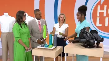 Vestido de malla con mangas cortas Suboo Christy usado por Makho Ndlovu como se ve en Today el 21 de agosto de 2025