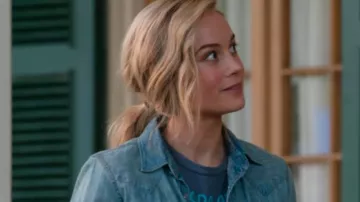 The Marvels 2023 Brie Larso Denim Jacket of Carol Danvers / Captain Marvel (Brie Larson) in The Marvels