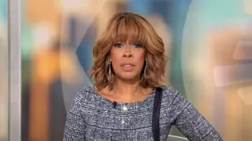 Chiara Boni La Petite Robe Rosmarijn Vestido a cuadros usado por Gayle King como se ve en CBS Mornings el 21 de agosto de 2025