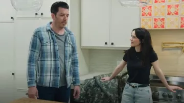 Camisa de franela a cuadros con vista al mar de Outerknown Medium usada por Drew Scott como se ve en Celebrity IOU (S10E01)