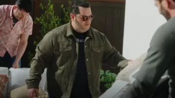 Cole Haan Suede Trucker Jacket worn by Josh Gadd as seen in Celebrity IOU (S10E03)