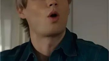 Noah LaLonde Teal Shirt worn by Cole Walter (Noah LaLonde) in My Life with the Walter Boys (S02E01)