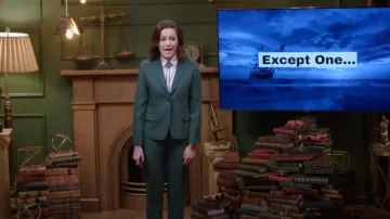 Blazer de dos botones con muescas de Ann Taylor usado por Jess Mckenna como se ve en Smartypants (S02E02)