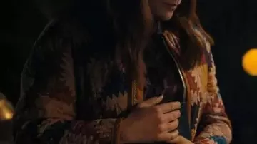 Wednesday S01 Christina Ricci Quilted Jacket worn by Marilyn Thornhill (Christina Ricci) in Wednesday (S01)