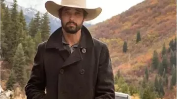 Yellowstone Ryan Bingham Grey Pea Coat worn by Walker (Ryan Bingham) as seen in Yellowstone