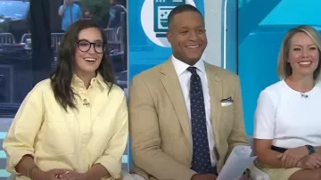 Zara Pocket Overshirt worn by Savannah Sellers as seen in Today on August 22, 2025