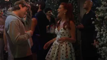 Nicholas Apaline Mini Dress in Ivory Black Polka Dot worn by Lainey ( Heidi Grace Engerman) as seen in The Bold and the Beautiful on August 19, 2025