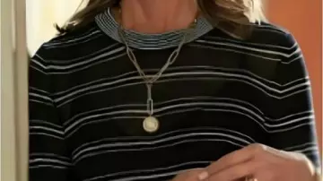 Striped T-Shirt worn by Belle Buckley (Maria Bello) in TV Series The Waterfront 2025