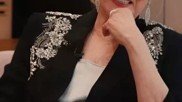 Hacks S4 Jean Smart Black Embellished Blazer worn by Deborah Vance (Jean Smart) as seen in Hacks (S04)