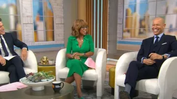 A.L.C. Adrian Vestido usado por Gayle King como se ve en CBS Mornings el 22 de agosto de 2025