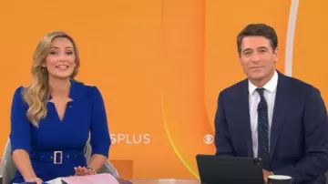 Grace Karin Sheath Dress with Belt worn by Kelly O'Grady as seen in CBS Mornings on August 25, 2025