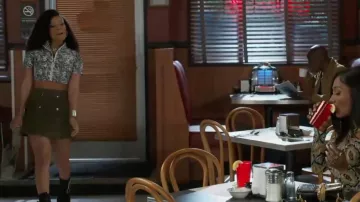 Staud Division Skirt worn by Eva Thomas (Ambyr Michelle) as seen in Beyond the Gates (S01E117)