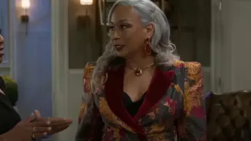 Mango Long Beaded Earrings worn by Anita Dupree (Tamara Tunie) as seen in Beyond the Gates (S01E118)