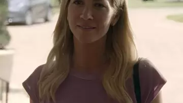 Brittany Snow Purple Top worn by Sophie O’Neill (Brittany Snow) in The Hunting Wives (S01) || The Hunting Wives 2025 Brittany Snow Purple Top