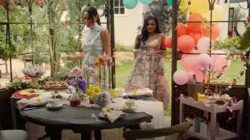 Zimmermann Floral-print Linen and Silk-blend Gauze Midi Dress worn by Mindy Kaling as seen in With Love, Meghan (S01E02)