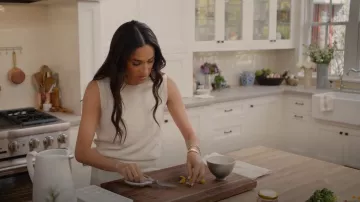 J. Crew Cashmere Crewneck Sweater Shell used by Meghan Markle as seen in With Love, Meghan (S01E05)