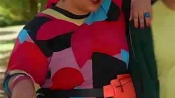 Mix Print Sweatshirt worn by Madison Feliciano (Ebony Vagulans) in TV Series My Life Is Murder S05