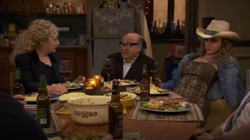 Arizona Embroidered Western Strapless Bodycon Mini Dress worn by Cock Chewa as seen in It's Always Sunny in Philadelphia (S17E08)