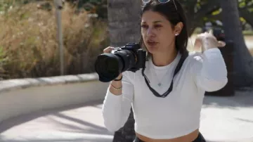 Tiffany Mini Double Heart Tag Pendant worn by Loren Brovarnik as seen in 90 Day Fiancé: Happily Ever After (S09E05)